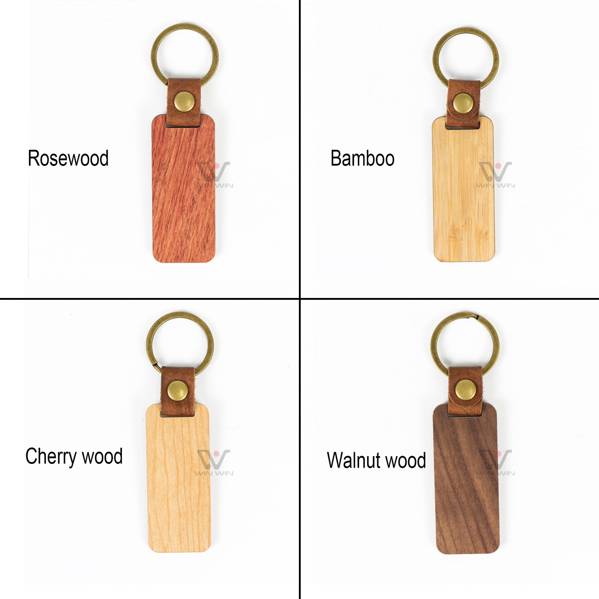 Wholesale Cherry Walnut Wooden Keychains